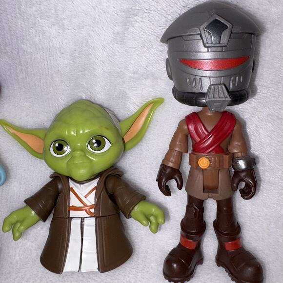 Star Wars Young Jedi Adventures Jedi Hero Collection Toy Figures Yoda Lot Of 4 - Picture 4 of 7